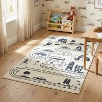 Little Olly Bilmatta för barn | Dex Lane svart hos Volero | 120x170 cm | Polyester | Asymmetrisk | Rektangulär | Låg lugg