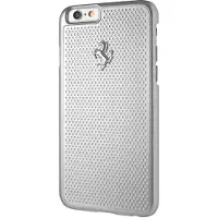 Ferrari Perforerat aluminiumfodral för iPhone 6 / 6S - silver