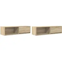 vidaXL TV-bänkar 2 st Sonoma ek 100x31x25,5 cm konstruerat trä