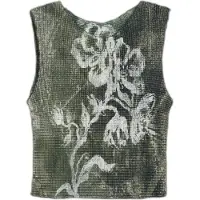 Desigual T-shirt oliv / vit