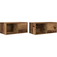 vidaXL TV-bänkar 2 st gammalt trä 60x31x25,5 cm konstruerat trä