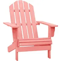 vidaXL Adirondackstol massivt granträ rosa