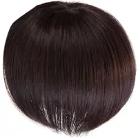 Torribaly Human Hair Topper Peruk med Lugg ÖKa MäNgden HåR på Toppen Av Huvudet för Att TäCka det Vita HåRstråEt C
