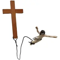 Typecat Jesus Bungee WallCross Dekoration Hemkontor Kyrkan Vägghängning Hoppande Krucifix KristusFrälsare Festival Present Hem