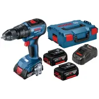 Bosch Skruvdragare/borr GSR 18V-65 Professional; 18 V; 2x5,0 Ah batt. + L-Case
