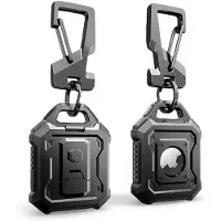 TechProtection Kevlar Pro-fodral för Apple AirTag 1/2 – Svart