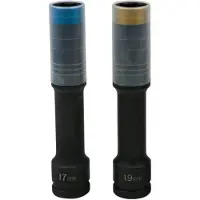 Ks Tools SlimPower Impact-hylsa-sats, extra lång, 2-delars, 1/2, 17+19 mm 515.0621