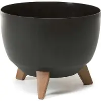 Lamela Pot 3 ben skål Roma Svart H:23 cm 29x29