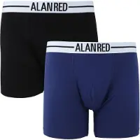 Alan red Boxer 2-pack vart Mörkblå Blå torlek