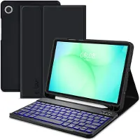 Tech-Protect Samsung Galaxy Tab A9/A11 SmartCase Pen Bluetooth tangentbordsfodral - Svart
