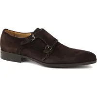 Giorgio Armani Amalfi Sko Monk Strap Mocka Brun Storlek
