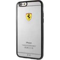 Ferrari Hardcase FEHCP6BK iPhone 6/6S racingsköld transparent svart