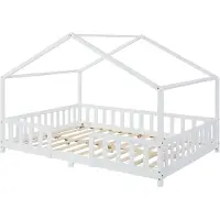 En.casa Hussäng Treviolo med sängskydd 200x120cm furu vit max. belastning 200 kg []