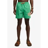 Superdry för män. M3010265A Badbyxor med tryckt logotyp grön (XL), Strandkläder, Återvunnen polyester
