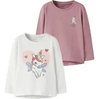 Name it T-shirt 'NMFVix' duvblå / mauve / rosé / vit