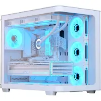 Aerocool P500C-G-WT-V1 Midi-Tower Datorchassi Svart, Vit