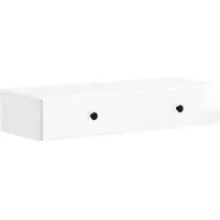 vidaXL Väggmonterad sidobord Vit högglans 87,5 x 34,5 x 17 cm
