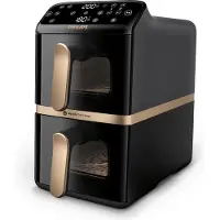 Philips 4000 Series NA462 - Dubbel luftfritös - 10 liter - 2.75 kW - svart/mörkgrå