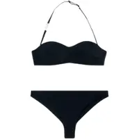 EA7 för kvinnor. 7W000290_AF20663 Bikini Bandeau svart (M), Strandkläder, Polyamid