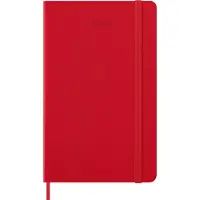 Moleskine Classic Hard 12M veckokalender stor röd 2026