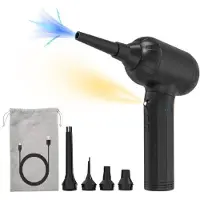 CoreParts - Tryckluft för rengöring - cordless, 7500mAh battery, with 5 attachments, USB-C charge cable included, brownbox packaging - svart