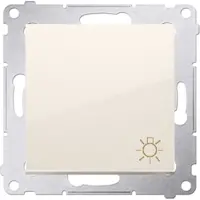 Kontakt-Simon DS1.01/41, Tryckknappsbrytare, Plast, Vit, IP20, IP44, 250 V, 10 A