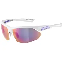Alpina cykelglasögon NYLOS HR vit-lila glas lila spegel Cat.3