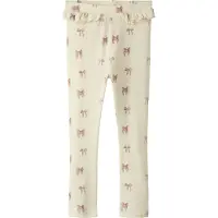 Lil´ Atelier Leggings 'NMFGavo' kräm / ljuslila / pitaya