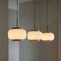Quitani Hänglampa Shiro , dimbar, Vitt / opal, Vardagsrum / matsal, Glas, Design, Pendellampa