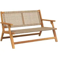 vidaXL Trädgårdsmöbler Beige 122 x 78 x 73 cm Massivt Akaciaträ