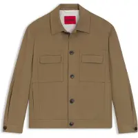 HUGO Slim-fit blazer with patch chest pockets