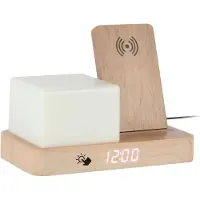 Karlsson väckarklocka Retro with Night Light LED light wood KA6079WD