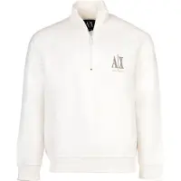 Armani Exchange för män. XM000370AF10818U0009 Casual vit sweatshirt (XXL), Bomull, Lång ärm