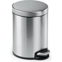Durable 340023 340023 Papperskorg 5 l (Ø x H) 20.5 cm x 29 cm Rostfritt stål Silver 1 st