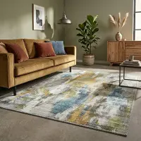 FRAAI Modern matta | Strong Paint flerfärgad hos Volero | 140x200 cm | Polyester | Abstrakt | Rektangulär | Plattvävd