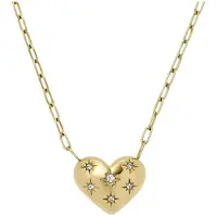 Fossil Halsband 'Saide' guld / transparent