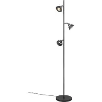 TRIO Lighting LED golvlampa Romeo, dimbar, Svart, Vardagsrum / matsal, Metall, Modern, LED-golvlampa
