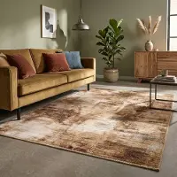 FRAAI Modern matta | Strong guld hos Volero | 160x230 cm | Polyester | Abstrakt | Rektangulär | Plattvävd