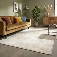 FRAAI Modern matta | Strong champagne hos Volero | 160x230 cm | Polyester | Abstrakt | Rektangulär | Plattvävd