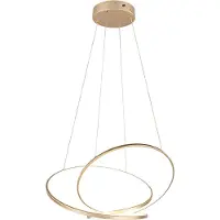TRIO Lighting Pendellampa Darvin, dimbar, Mässing / guld, Vardagsrum / matsal, Metall, Modern