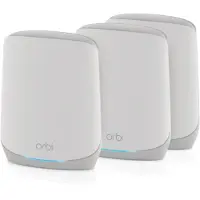 Netgear Orbi RBK763S - Wifi-system - (router, 2 förstärkare) - upp till 7500 kvadratfot - mesh 1GbE - Wi-Fi 6 - Trippelband