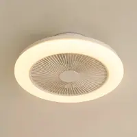 LINDBY Vedin LED-takfläkt, Ø 45 cm, RGBW, dimbar, vit, DC – , Vedin, dimbara, Vit, Vardagsrum, Plast, Modern