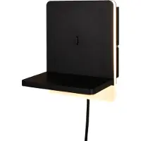 TRIO Lighting LED vägglampa Fairfield, dimbar, Svart, Vardagsrum / matsal, Metall, Modern, LED-vägglampa, vägglampa inomhus