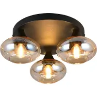 TRIO Leuchten Taklampa Divina, dimbar, Creme / bärnsten, Vardagsrum / matsal, Glas, Modern, Taklampa