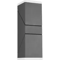 TRIO Lighting LED utomhus vägglampa Avon, Svart, Aluminium / grå / zink, Modern, LED-vägglampa utomhus