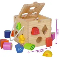 Eichhorn Shape Sorting Cube, 1 År, Multifärg