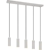 TRIO Lighting Pendellampa Soka, dimbar, Aluminium / grå / zink, Vardagsrum / matsal, Metall, Modern
