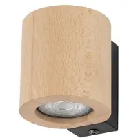 TK Lighting Vägglampa Eve , dimbar, Ljust trä, Vardagsrum / matsal, Trä, Vägglampa, vägglampa inomhus