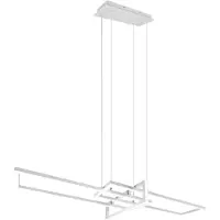 TRIO Lighting Pendellampa Salinas, dimbar, Vitt / opal, Vardagsrum / matsal, Metall, Modern