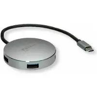 Roline 14.02.5036 USB-hubb 4 Port USB-A USB 3.2 Gen1 5 GBit/s med USB-C-kontakt Grå
